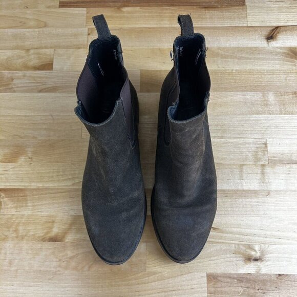 Thursday Boot Co. Duchess Dark Olive Suede Chelsea Ankle Boot Women 9.5 US - Picture 2 of 9